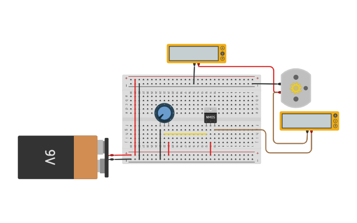 Circuit design Motor speed controller - Tinkercad