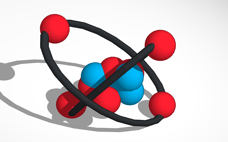 3D design atom - Tinkercad