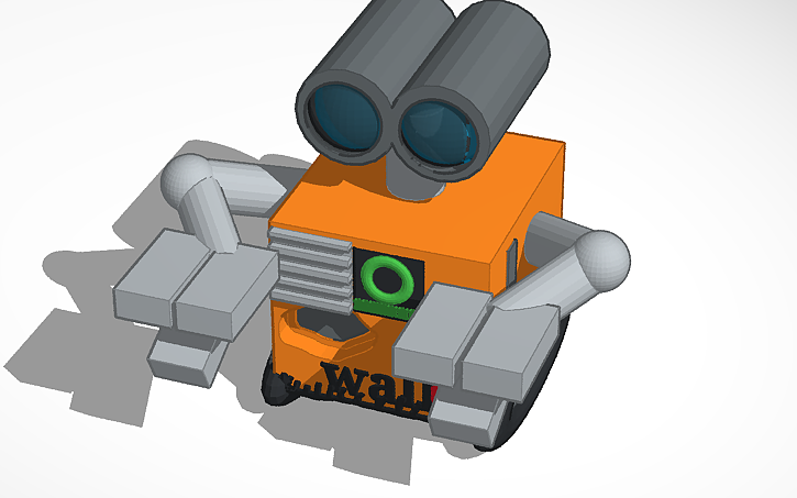 Норт валли. Tinkercad Валли робот. Валли модель Tinkercad. Робот Wall-e Тинкеркад. Валли 3д модельтинкеркад.