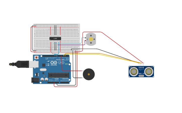 Circuit design Water Level Sensor - Tinkercad