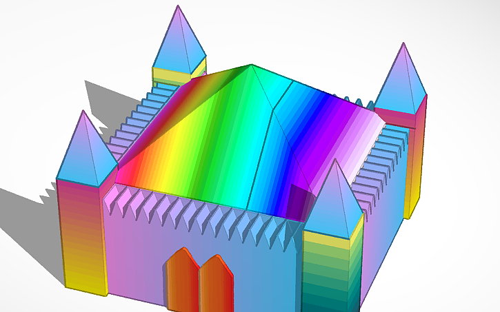 Castle Gradient 3D design Gradient Castle - Tinkercad