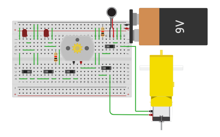 Circuit design Paloma Garcia circuito motor led | Tinkercad