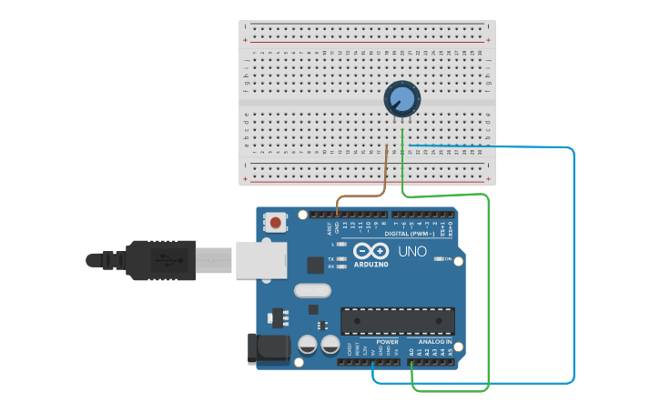 Circuit design POTENTIOMETER | Tinkercad