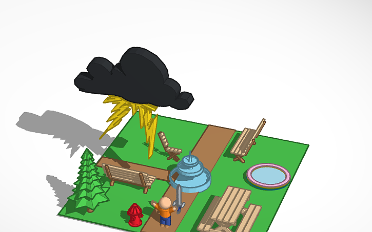 3D design parque - Tinkercad