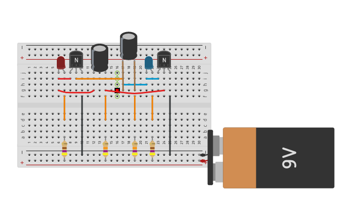 Circuit Design Flashing Led Using Transistor Tinkercad 9834