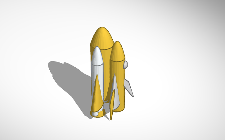 3D design Pastel Rocket Ship | Tinkercad