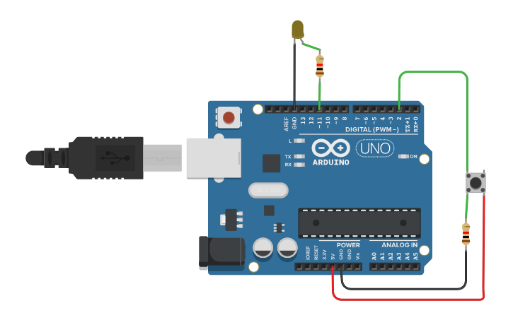 Circuit design ArduinoLab1 | Tinkercad