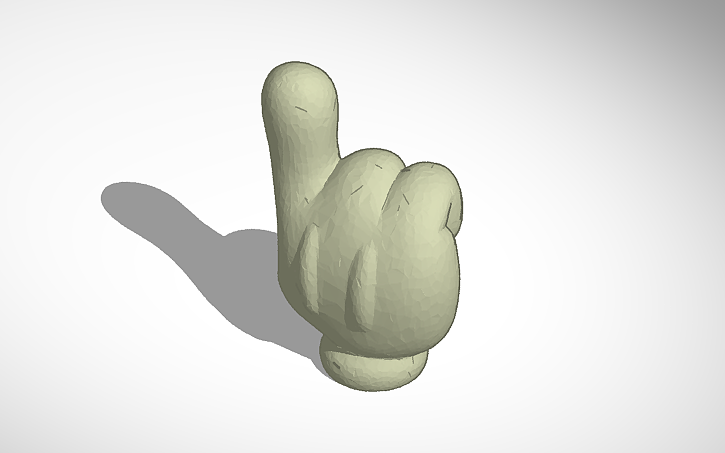 3D design Finger pointer, 12 mm hole - Tinkercad