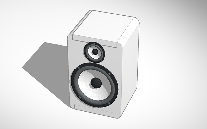 Sound System Thinkercard 3D design speaker - Tinkercad