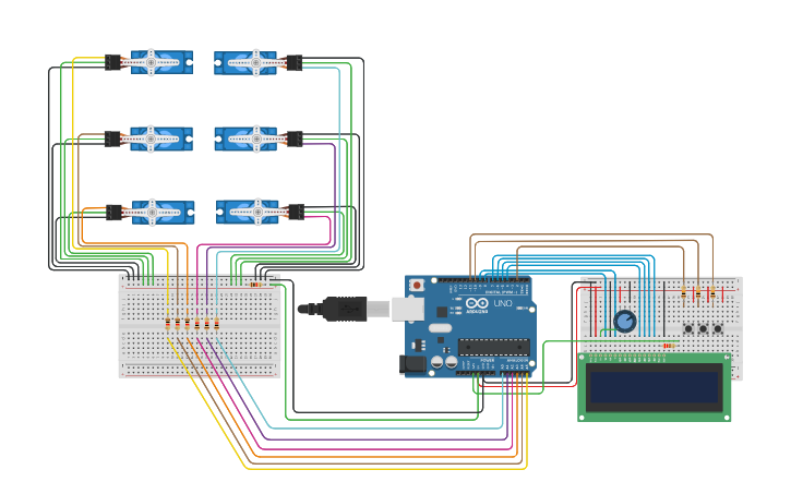 Circuit design Prototipo_reloj_braille_0.1 - Tinkercad