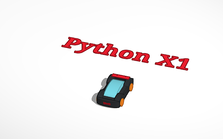 3D design Python X1 | Tinkercad