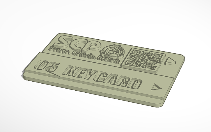 3D design Scp key card - Tinkercad