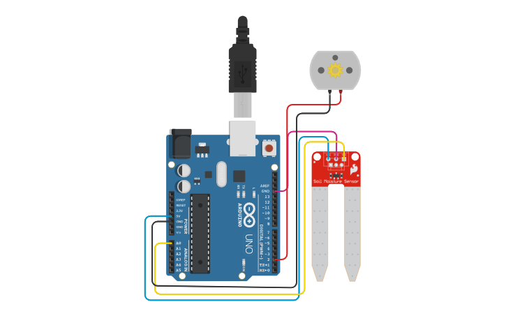 Circuit design Humidity Sensor - Tinkercad