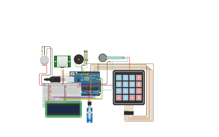 Circuit design Modern Project Smart Door Locking System using Arduino ...