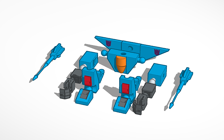 3D design Kreo Transformers G1 Thundercracker Upgrade Kit | Tinkercad