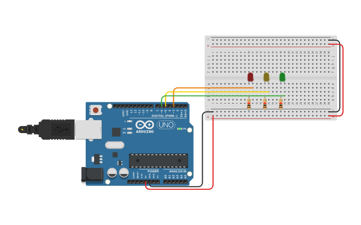 Circuit design COMMUNICATING WITH ARDUINO IDE - Tinkercad
