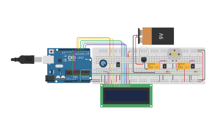 Circuit design Control de Temperatura con LM35 - Tinkercad