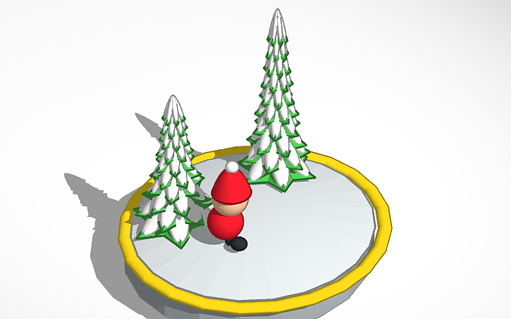 3D design Christmas snow globe - Tinkercad