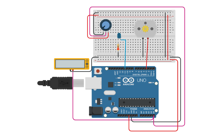 Circuit design Tugas7 Matkul Embedded 1818090 Firmansyah - Tinkercad