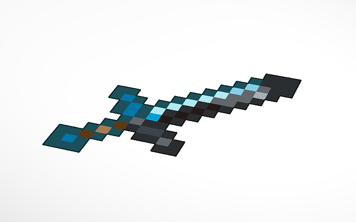 3D design Corrupted Diamond sword - Tinkercad