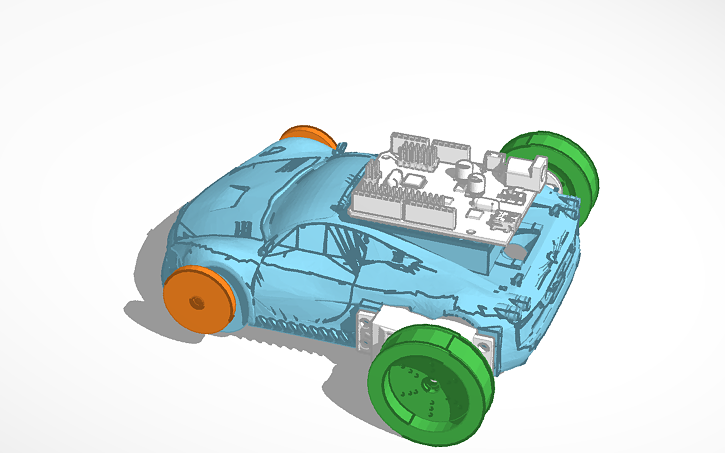 3D design Arduino Robotic Car - Tinkercad