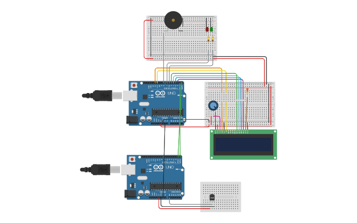 Circuit design Temp Sensor | Tinkercad