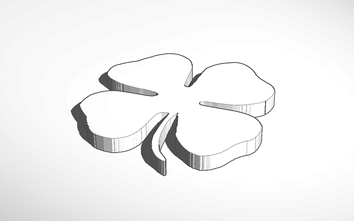 3D design Shamrock - Magnet - Tinkercad