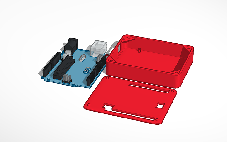3D design Arduino printable case - Tinkercad