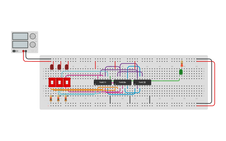 Circuit design One-bit Memory - Tinkercad