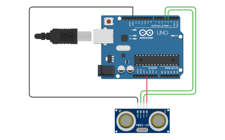 Circuit Design Ultrasonic Distance Sensor With Arduino Tinkercad Circuit Design Ultrasonic Distance Sensor With Arduino Tinkercad