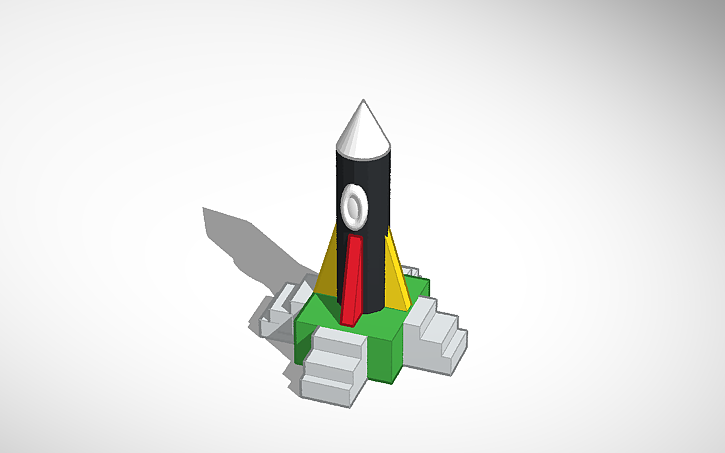 3D design David's rocket - Tinkercad
