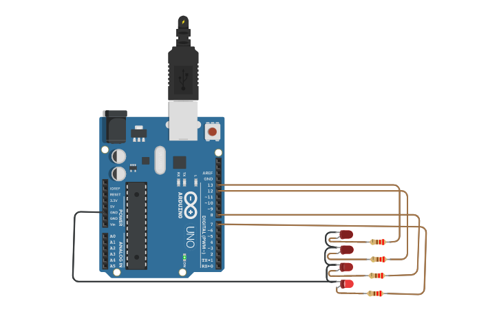 Circuit design PRACTICA 1 ARDUINO | Tinkercad