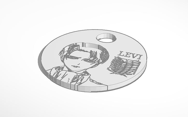 3D design Key chain- Levi Ackerman - Tinkercad