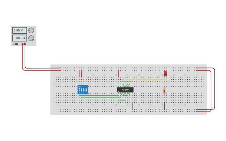 Circuit design XOR gate - Tinkercad