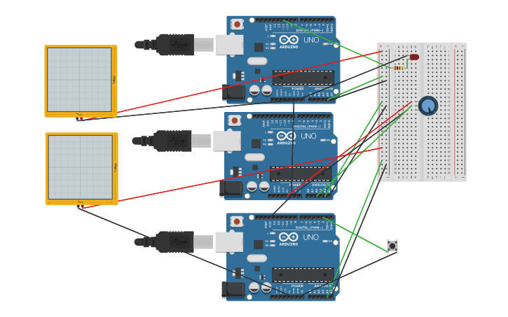 Circuit design I2C - Tinkercad