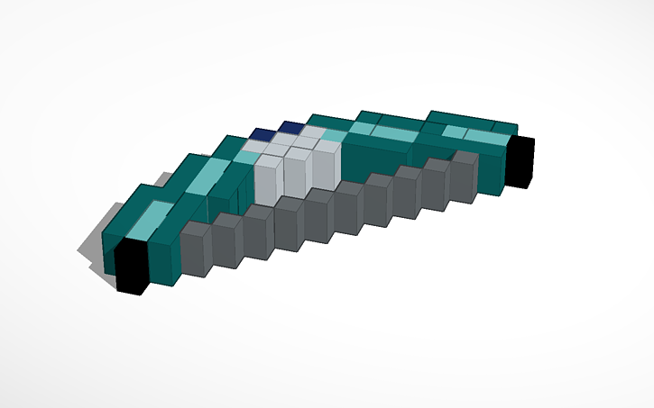 Minecraft Diamond Bow Tinkercad