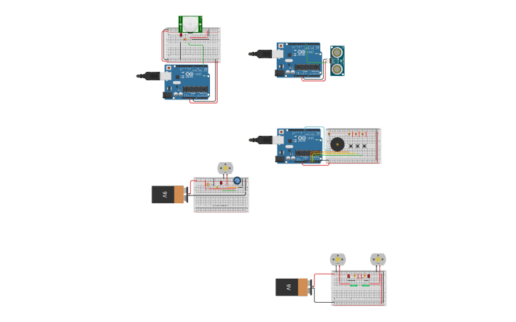Circuit design Sensors: Actuators and Transducers (Examples) - Tinkercad