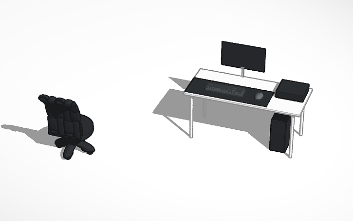 3D design Dream PC Setup Tinkercad