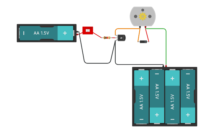 Circuit design Switch transistor circuit - Tinkercad