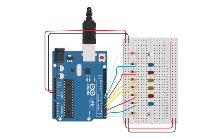 tinkercad led light show code