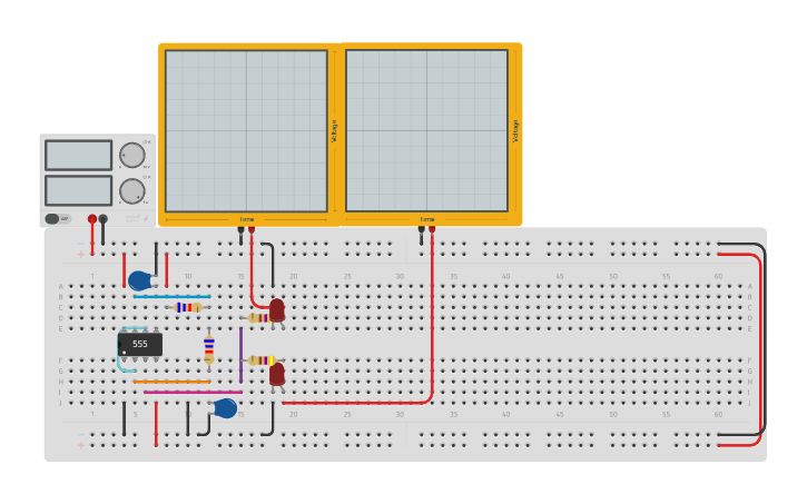 Circuit design Rangkaian 1 | Tinkercad