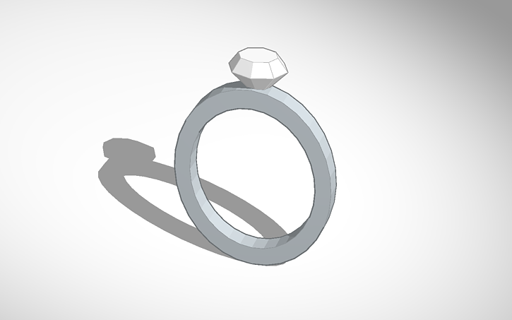 3D design Diamond Ring | Tinkercad