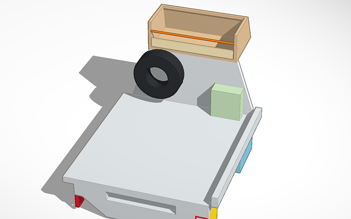3D design Snowmobile flatbed - Tinkercad