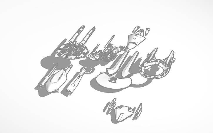 3D design 32nd Century Federation Fleet! - Tinkercad