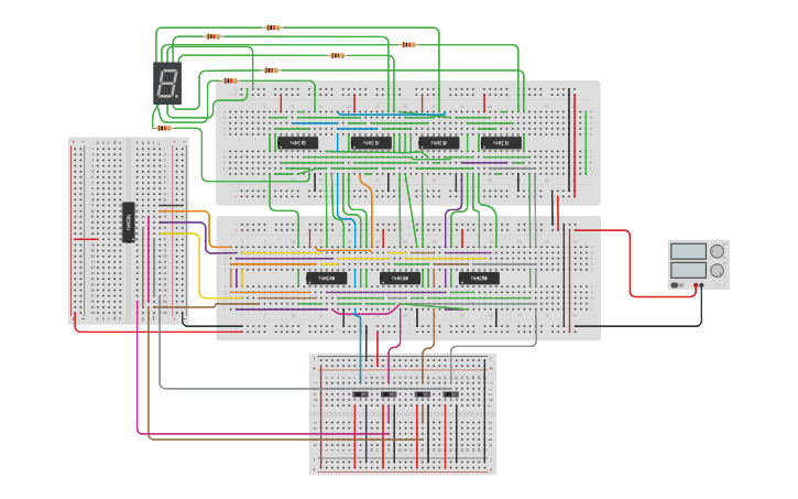 Circuit Design 7 Segment Decoder Using Basic Logic Gates Tinkercad 0313