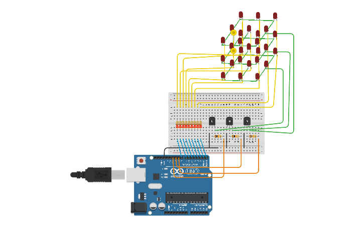 Circuit design Tarefa 7.10 Cubo led 3x3 Pablo M | Tinkercad