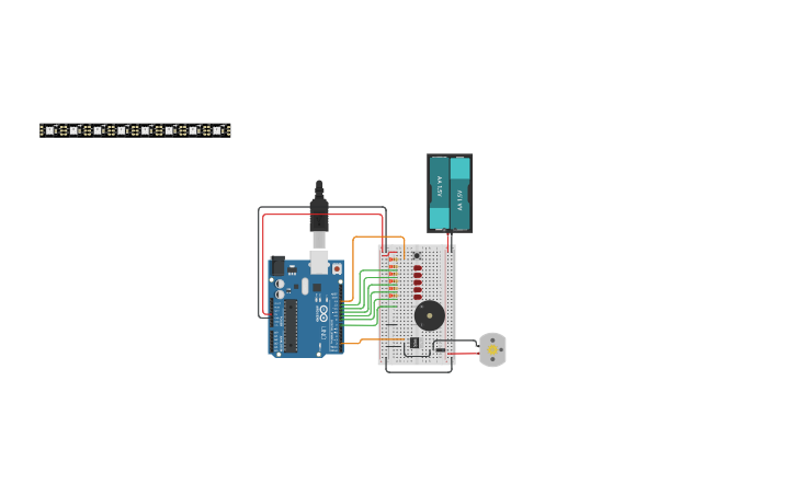 Circuit design LED and Speaker Countdown - Tinkercad