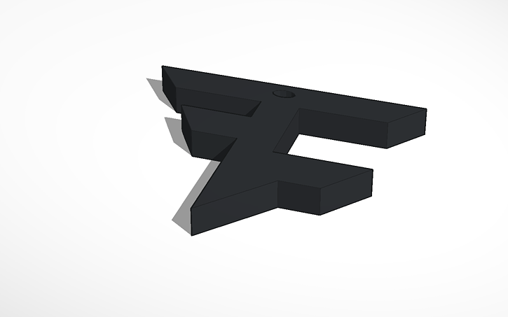 Faze Clan Logo Keychain Tinkercad