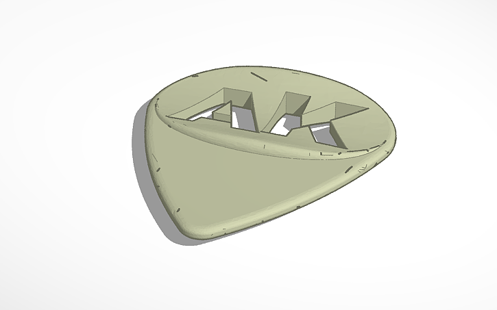 3D design Guitar pic - Tinkercad