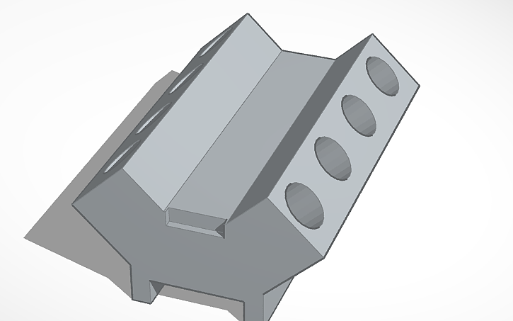 3D design Beryllium V8 engine block - Tinkercad
